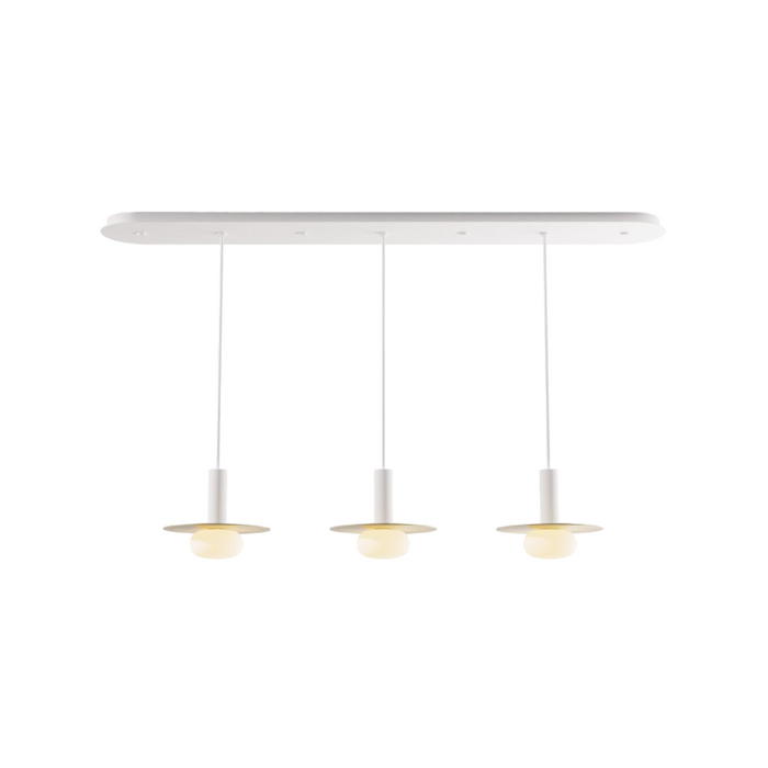 Koncept CMP-L3-S-06 Combi LED Pendant, Metal Plate with Frosted Glass Ball
