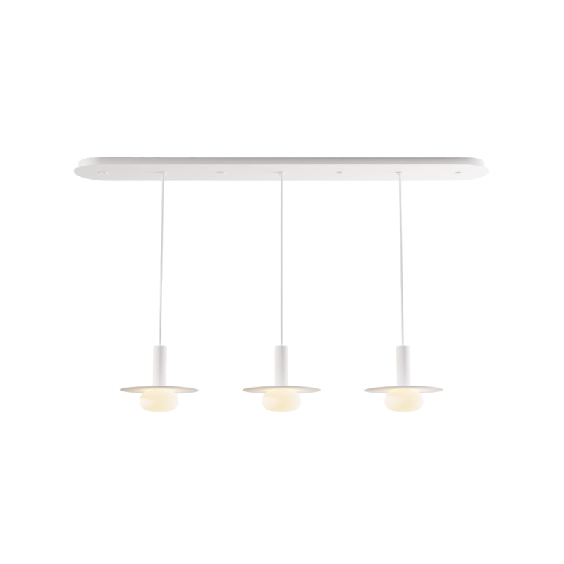 Koncept CMP-L3-S-06 Combi LED Pendant, Metal Plate with Frosted Glass Ball