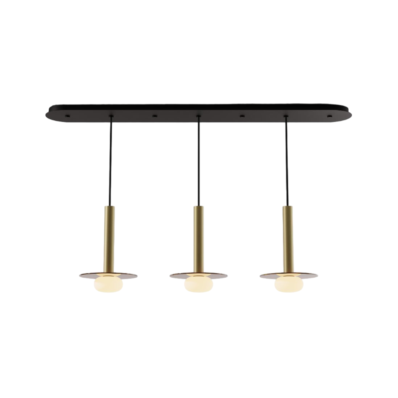 Koncept CMP-L3-S-12 Combi LED Pendant, Glass Plate with Frosted Glass Ball