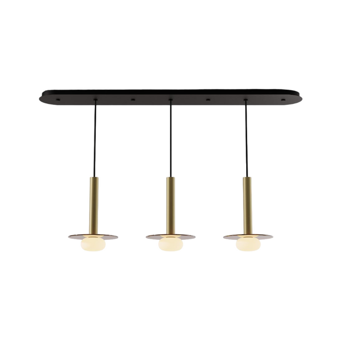 Koncept CMP-L3-S-12 Combi LED Pendant, Glass Plate with Frosted Glass Ball