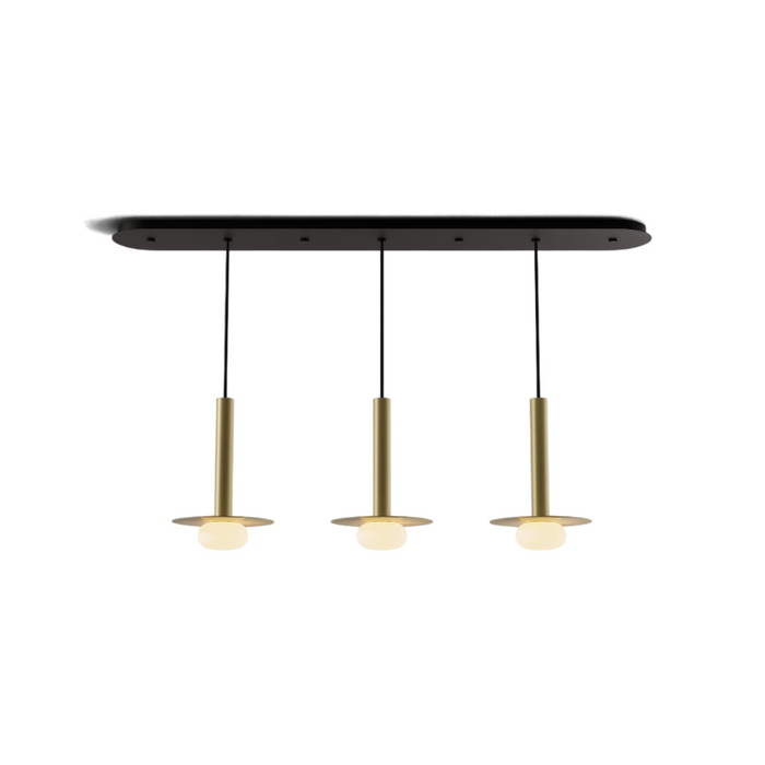 Koncept CMP-L3-S-12 Combi LED Pendant, Metal Plate with Frosted Glass Ball