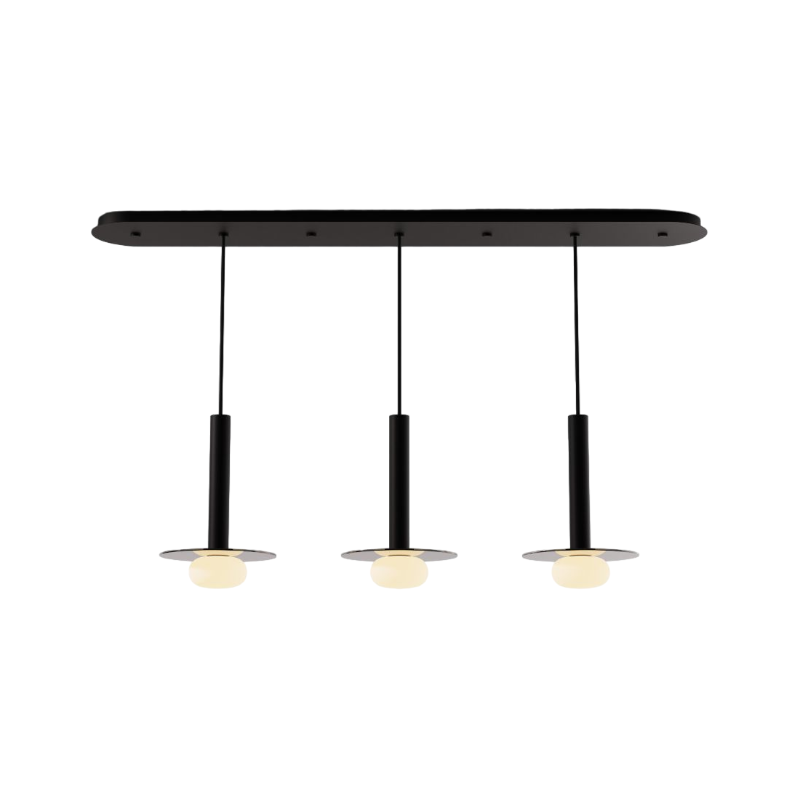 Koncept CMP-L3-S-12 Combi LED Pendant, Glass Plate with Frosted Glass Ball