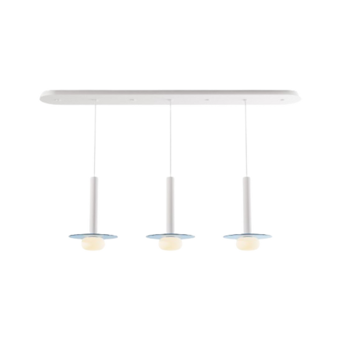 Koncept CMP-L3-S-12 Combi LED Pendant, Glass Plate with Frosted Glass Ball