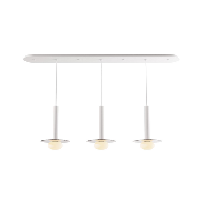 Koncept CMP-L3-S-12 Combi LED Pendant, Glass Plate with Frosted Glass Ball