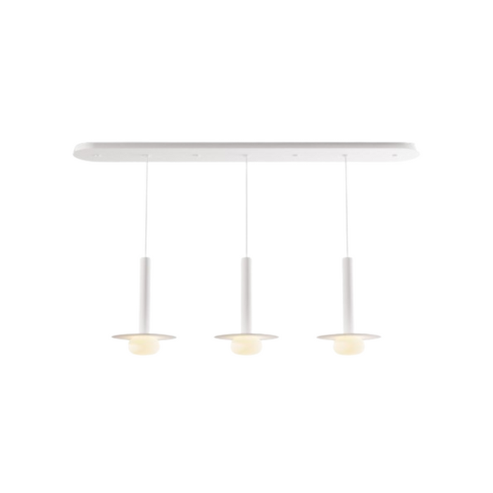 Koncept CMP-L3-S-12 Combi LED Pendant, Metal Plate with Frosted Glass Ball