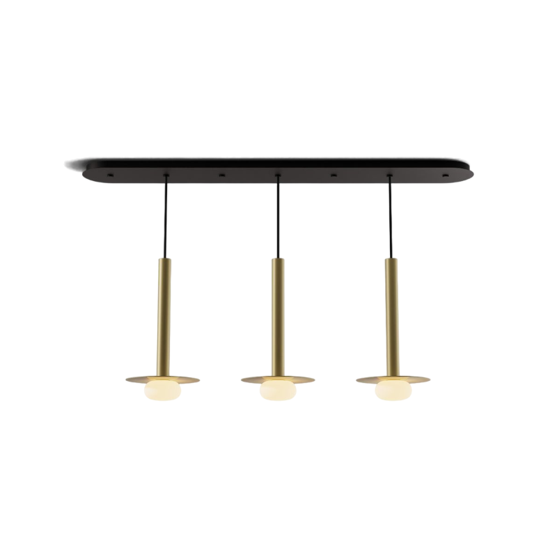 Koncept CMP-L3-S-16 Combi LED Pendant, Metal Plate with Frosted Glass Ball