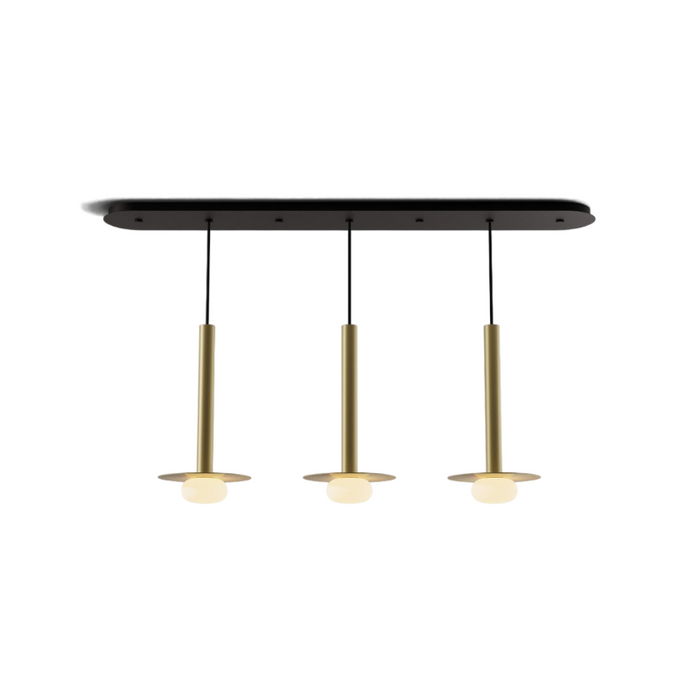 Koncept CMP-L3-S-16 Combi LED Pendant, Metal Plate with Frosted Glass Ball