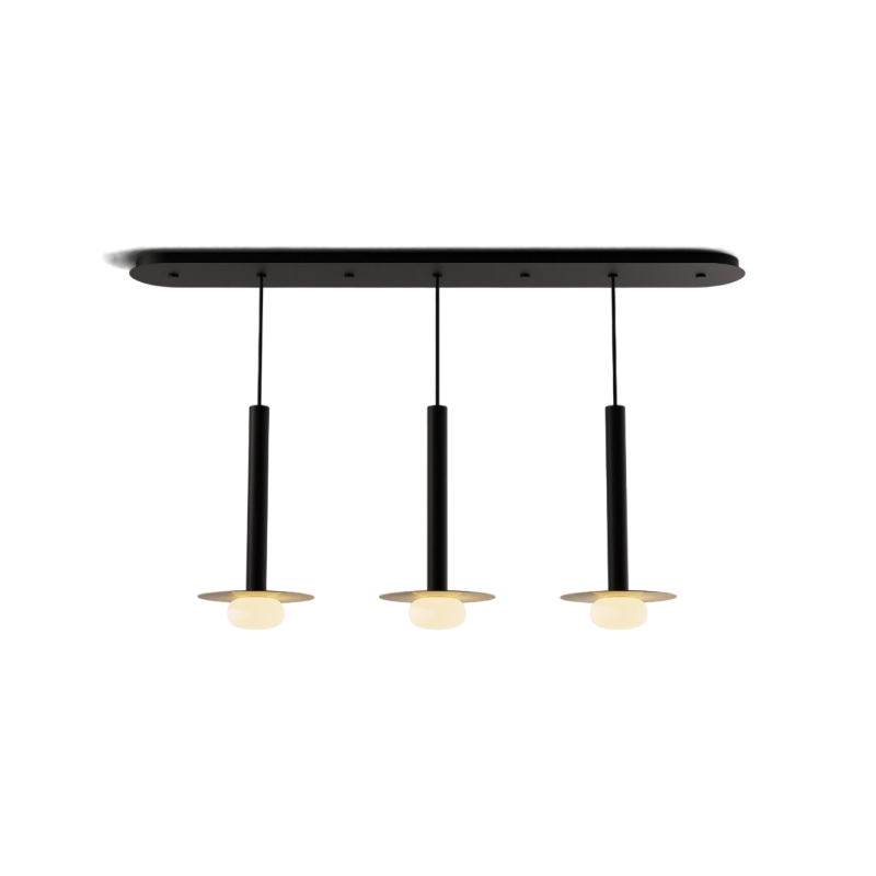 Koncept CMP-L3-S-16 Combi LED Pendant, Metal Plate with Frosted Glass Ball