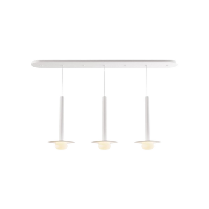 Koncept CMP-L3-S-16 Combi LED Pendant, Metal Plate with Frosted Glass Ball