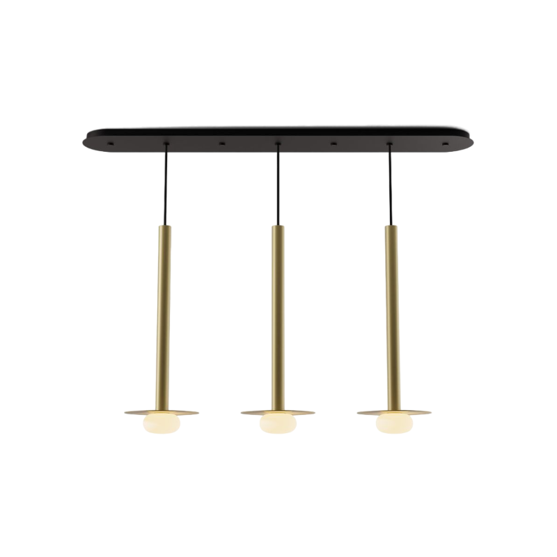 Koncept CMP-L3-S-24 Combi LED Pendant, Metal Plate with Frosted Glass Ball