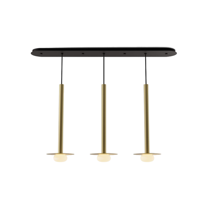 Koncept CMP-L3-S-24 Combi LED Pendant, Metal Plate with Frosted Glass Ball