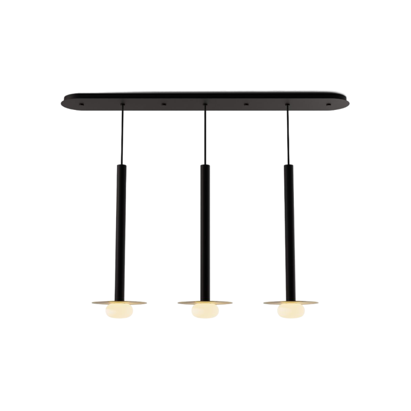 Koncept CMP-L3-S-24 Combi LED Pendant, Metal Plate with Frosted Glass Ball