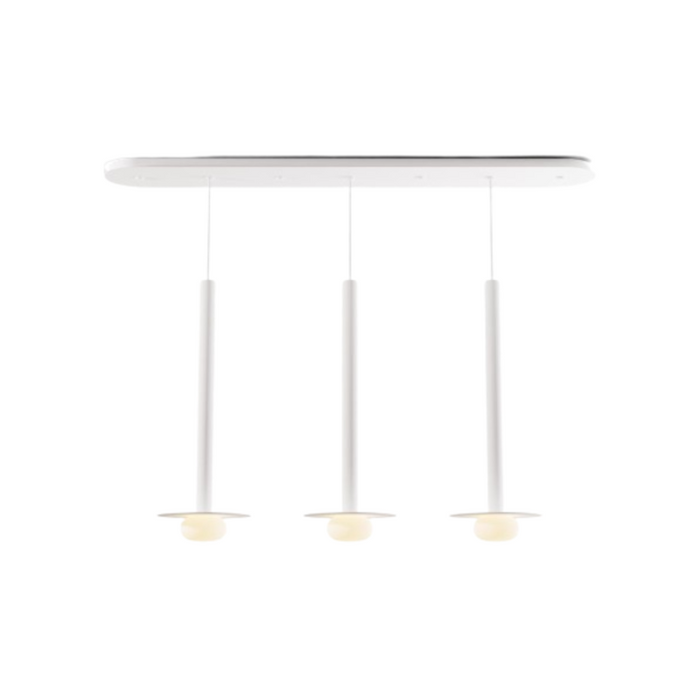 Koncept CMP-L3-S-24 Combi LED Pendant, Metal Plate with Frosted Glass Ball