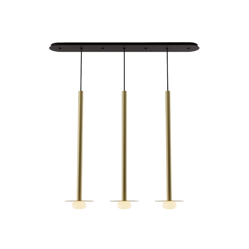 Koncept CMP-L3-S-36 Combi LED Pendant, Metal Plate with Frosted Glass Ball