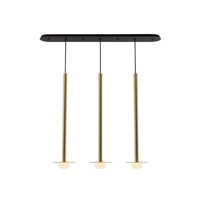 Koncept CMP-L3-S-36 Combi LED Pendant, Metal Plate with Frosted Glass Ball