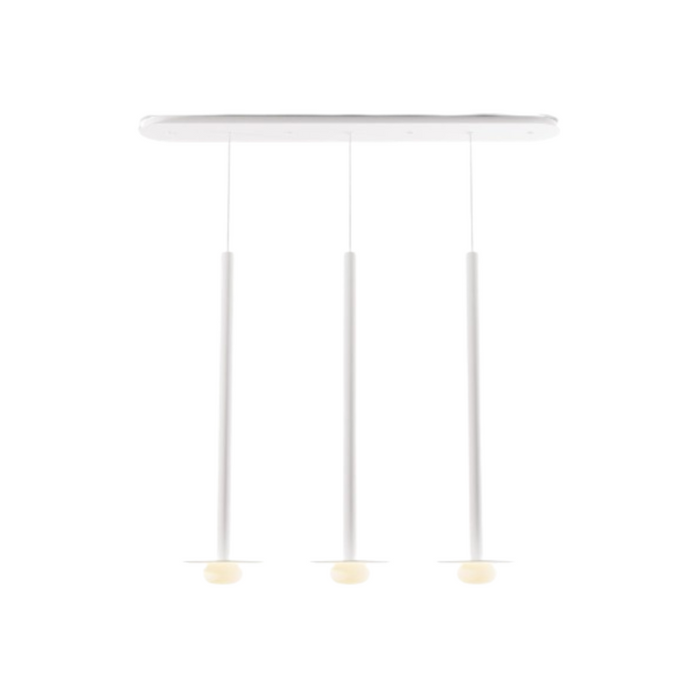 Koncept CMP-L3-S-36 Combi LED Pendant, Metal Plate with Frosted Glass Ball