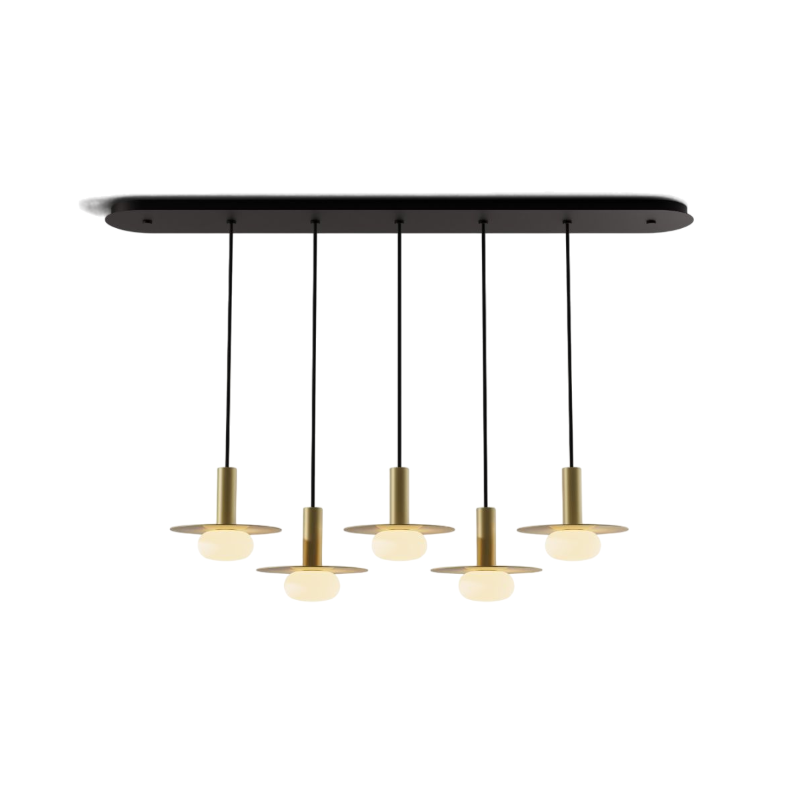 Koncept CMP-L5-S-06 Combi LED Pendant, Metal Plate with Frosted Glass Ball