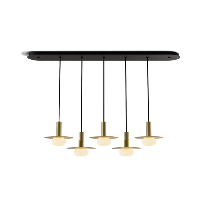 Koncept CMP-L5-S-06 Combi LED Pendant, Metal Plate with Frosted Glass Ball
