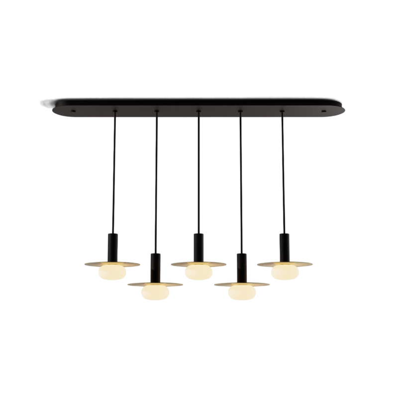 Koncept CMP-L5-S-06 Combi LED Pendant, Metal Plate with Frosted Glass Ball