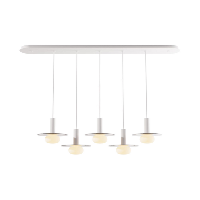 Koncept CMP-L5-S-06 Combi LED Pendant, Glass Plate with Frosted Glass Ball