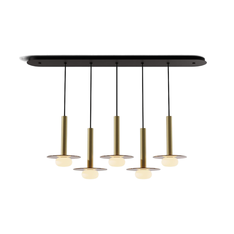 Koncept CMP-L5-S-12 Combi LED Pendant, Glass Plate with Frosted Glass Ball