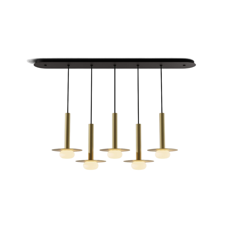Koncept CMP-L5-S-12 Combi LED Pendant, Metal Plate with Frosted Glass Ball