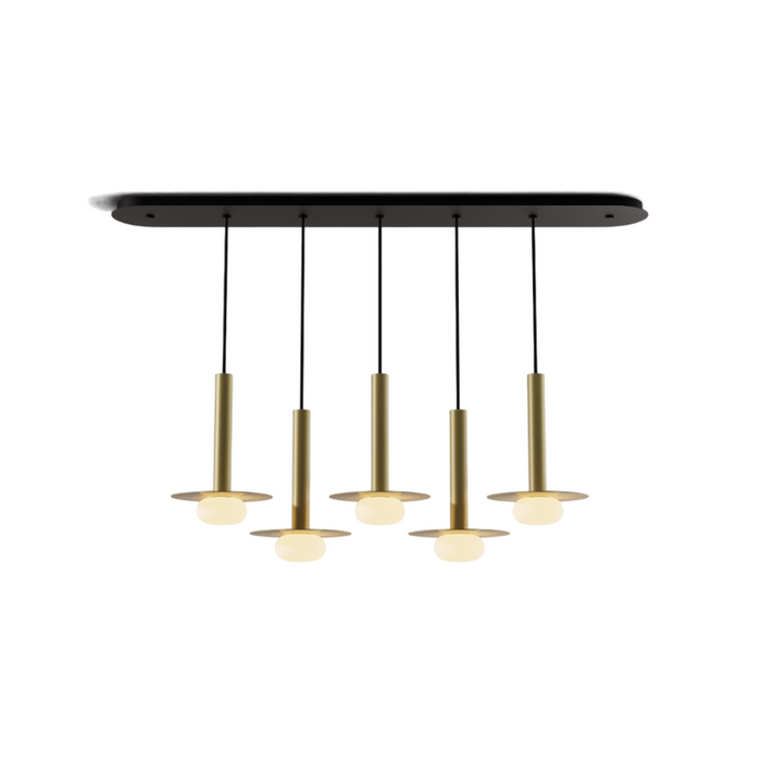 Koncept CMP-L5-S-12 Combi LED Pendant, Metal Plate with Frosted Glass Ball