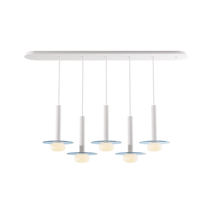 Koncept CMP-L5-S-12 Combi LED Pendant, Glass Plate with Frosted Glass Ball