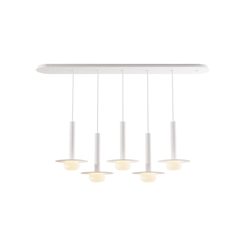 Koncept CMP-L5-S-12 Combi LED Pendant, Metal Plate with Frosted Glass Ball