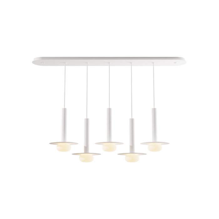 Koncept CMP-L5-S-12 Combi LED Pendant, Metal Plate with Frosted Glass Ball