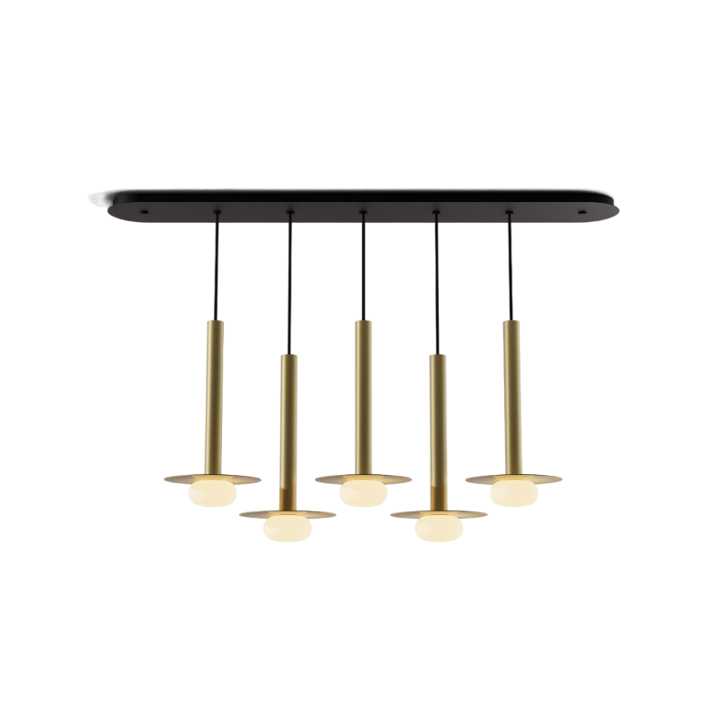 Koncept CMP-L5-S-16 Combi LED Pendant, Metal Plate with Frosted Glass Ball