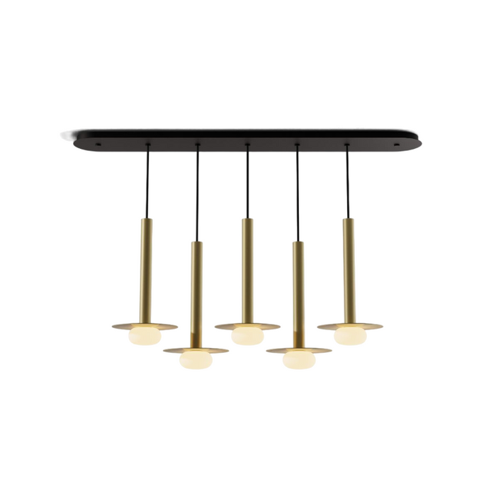 Koncept CMP-L5-S-16 Combi LED Pendant, Metal Plate with Frosted Glass Ball