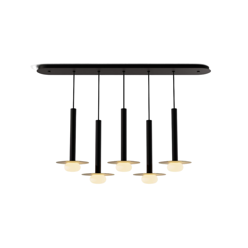 Koncept CMP-L5-S-16 Combi LED Pendant, Metal Plate with Frosted Glass Ball
