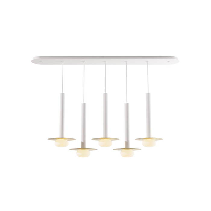 Koncept CMP-L5-S-16 Combi LED Pendant, Metal Plate with Frosted Glass Ball