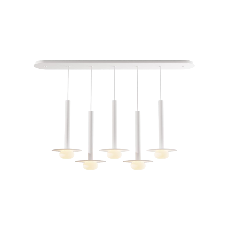 Koncept CMP-L5-S-16 Combi LED Pendant, Metal Plate with Frosted Glass Ball