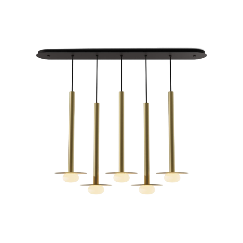 Koncept CMP-L5-S-24 Combi LED Pendant, Metal Plate with Frosted Glass Ball