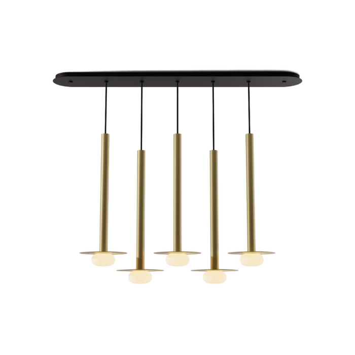 Koncept CMP-L5-S-24 Combi LED Pendant, Metal Plate with Frosted Glass Ball