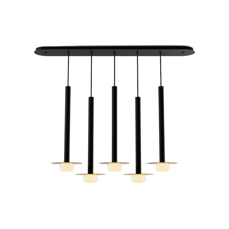 Koncept CMP-L5-S-24 Combi LED Pendant, Metal Plate with Frosted Glass Ball