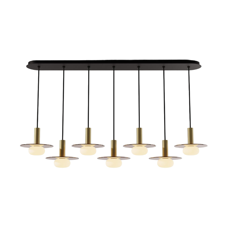 Koncept CMP-L7-S-06 Combi LED Pendant, Glass Plate with Frosted Glass Ball