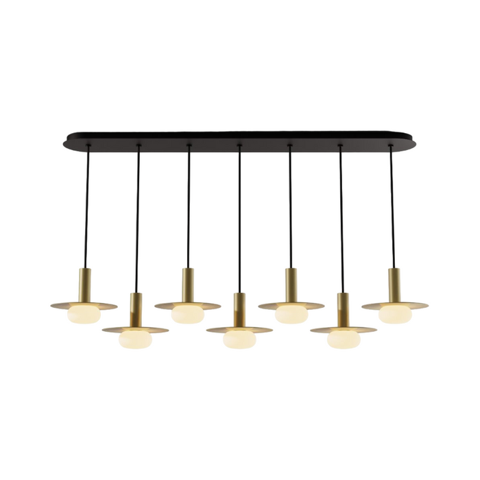 Koncept CMP-L7-S-06 Combi LED Pendant, Metal Plate with Frosted Glass Ball