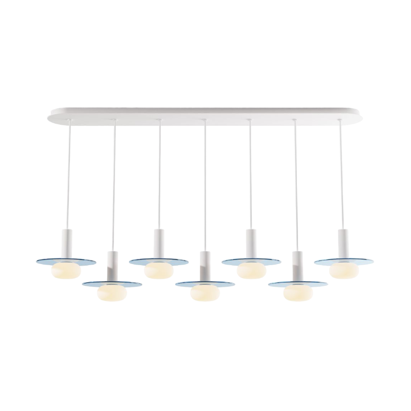 Koncept CMP-L7-S-06 Combi LED Pendant, Glass Plate with Frosted Glass Ball