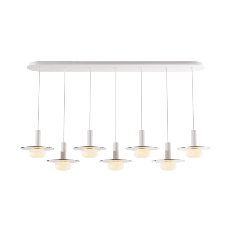 Koncept CMP-L7-S-06 Combi LED Pendant, Glass Plate with Frosted Glass Ball
