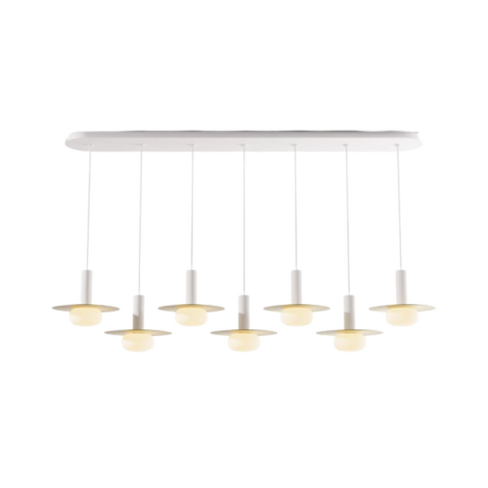 Koncept CMP-L7-S-06 Combi LED Pendant, Metal Plate with Frosted Glass Ball