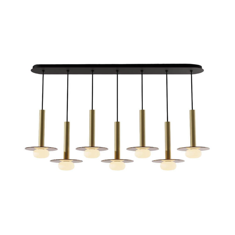 Koncept CMP-L7-S-12 Combi LED Pendant, Glass Plate with Frosted Glass Ball