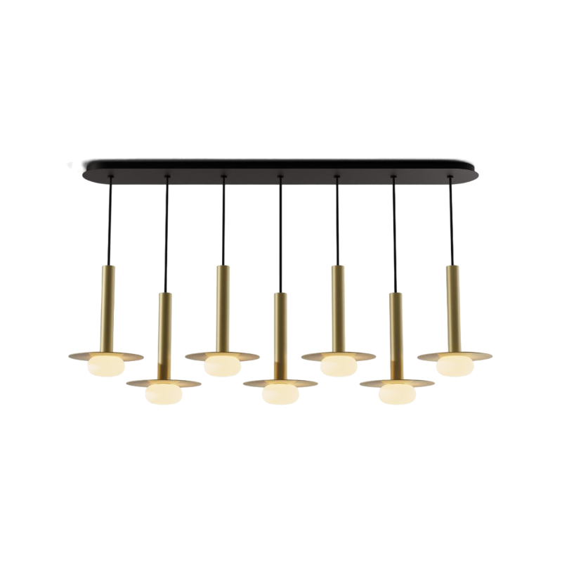 Koncept CMP-L7-S-12 Combi LED Pendant, Metal Plate with Frosted Glass Ball