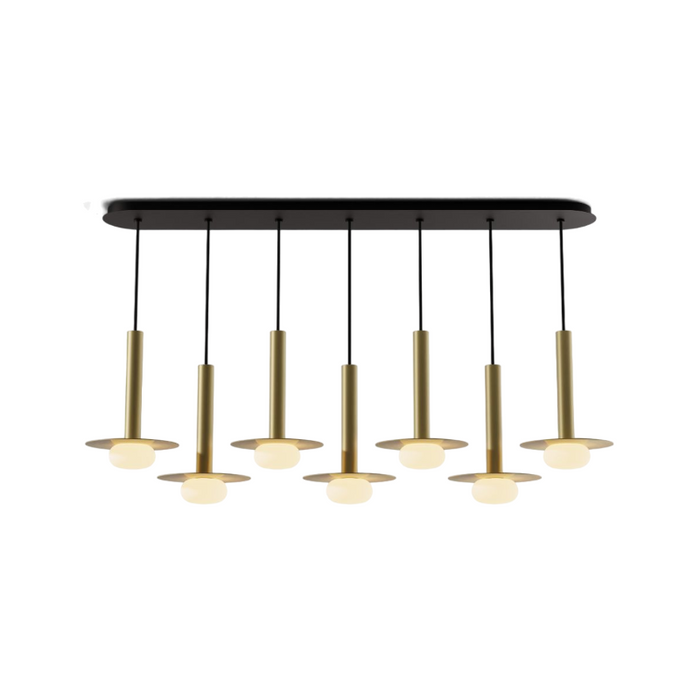 Koncept CMP-L7-S-12 Combi LED Pendant, Metal Plate with Frosted Glass Ball