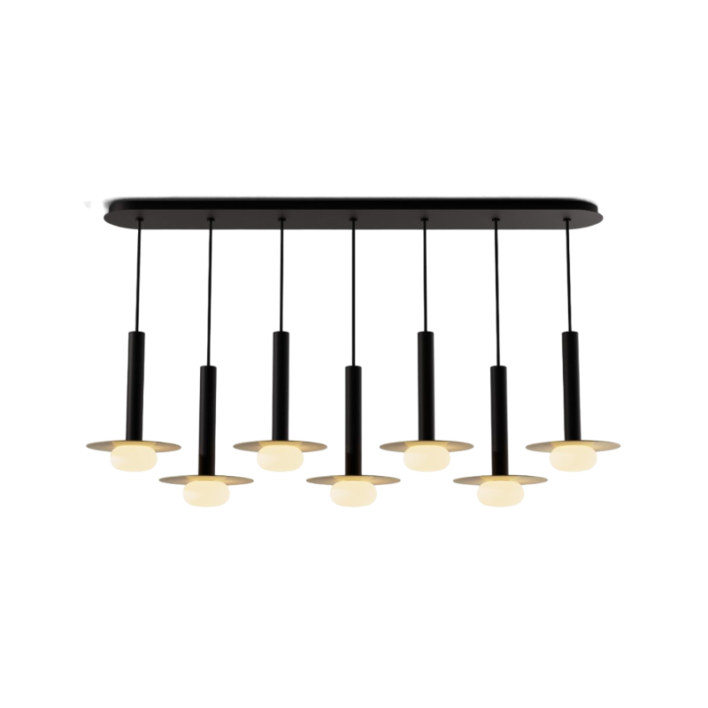 Koncept CMP-L7-S-12 Combi LED Pendant, Metal Plate with Frosted Glass Ball