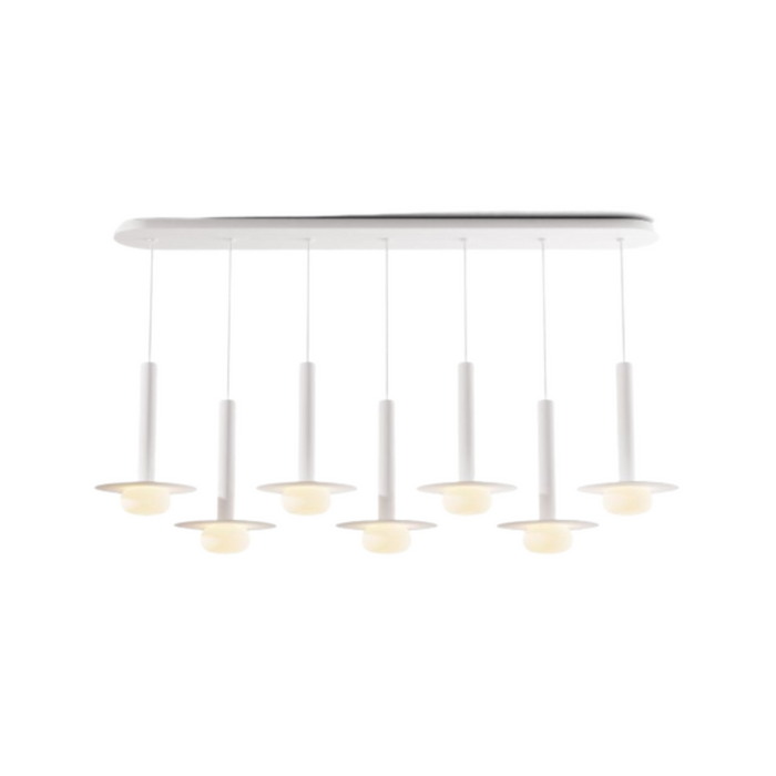 Koncept CMP-L7-S-12 Combi LED Pendant, Metal Plate with Frosted Glass Ball