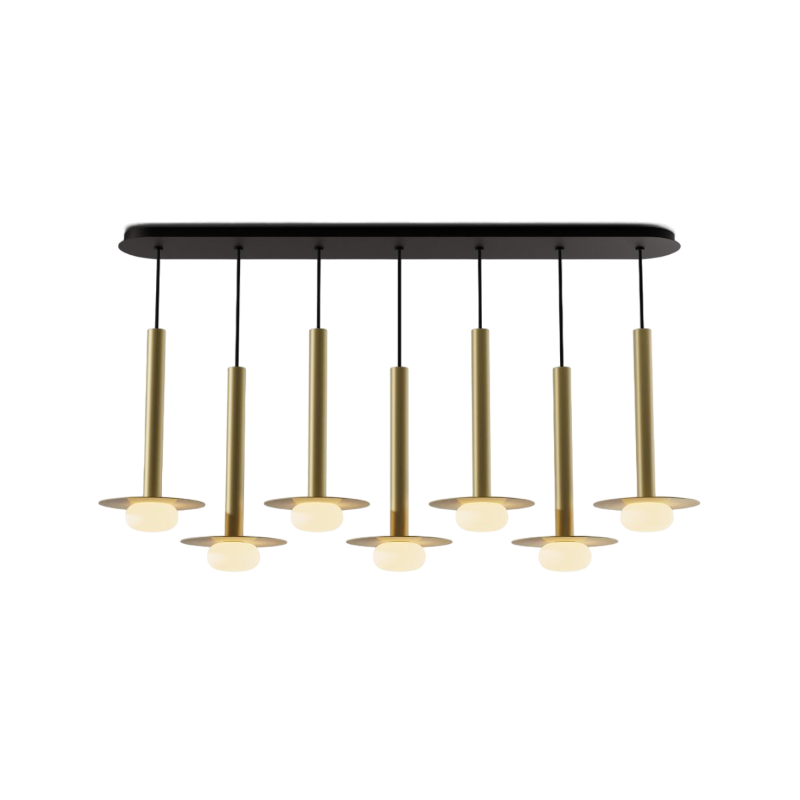 Koncept CMP-L7-S-16 Combi LED Pendant, Metal Plate with Frosted Glass Ball
