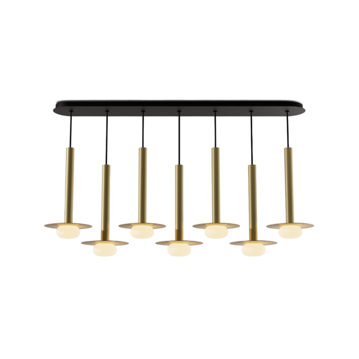Koncept CMP-L7-S-16 Combi LED Pendant, Metal Plate with Frosted Glass Ball